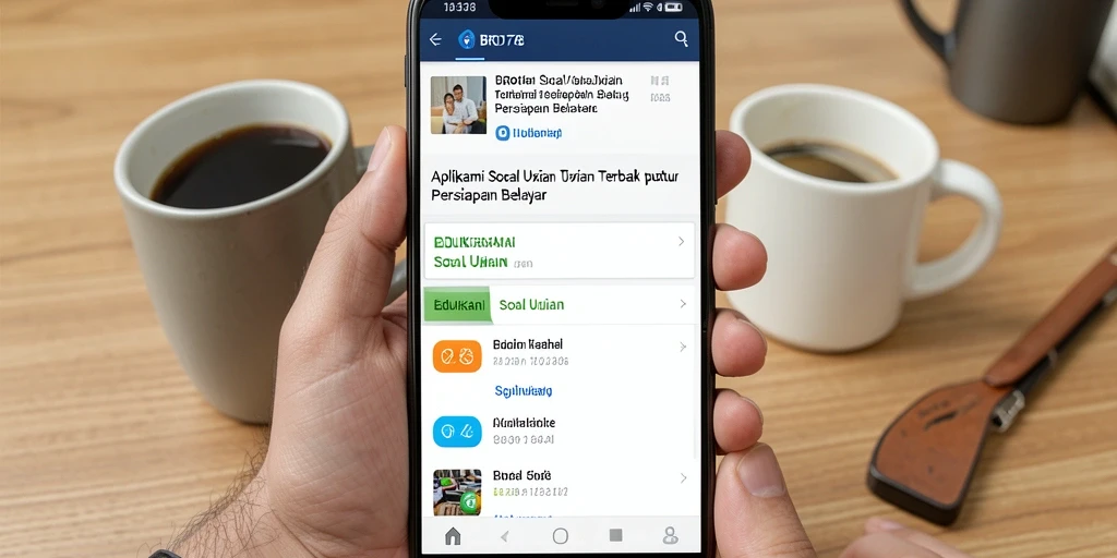 Tampilan antarmuka aplikasi BRO178 untuk Soal Ujian yang interaktif.