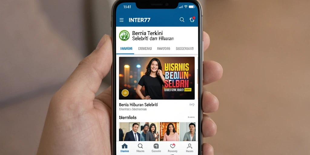Antarmuka INTER77 yang menarik untuk berita Hiburan Selebriti.