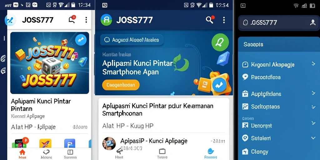 Tampilan antarmuka JOSS777 yang sederhana dan fungsional.