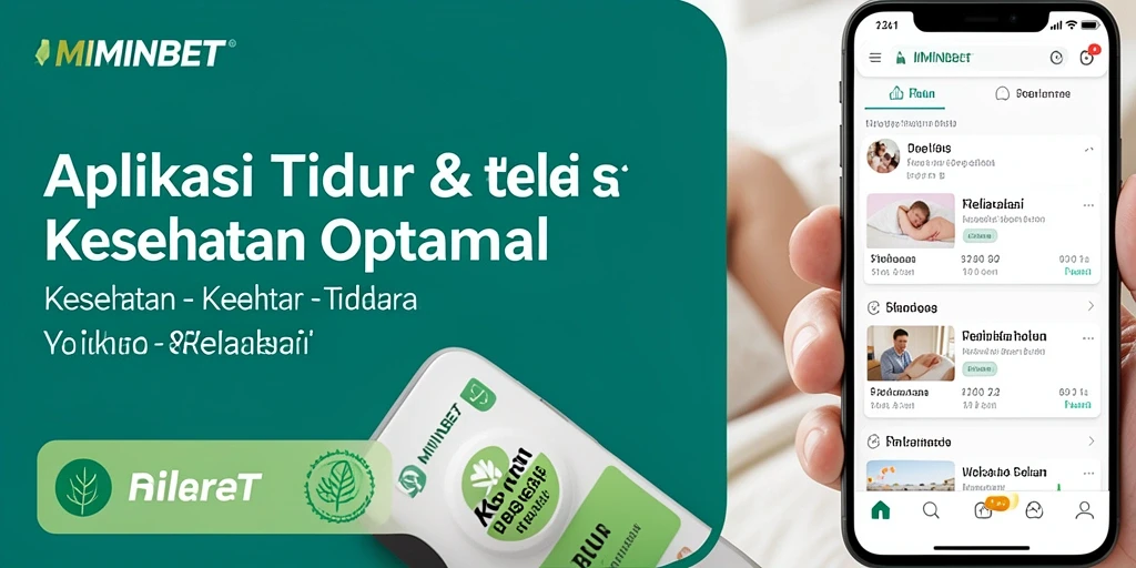 Antarmuka aplikasi MIMINBET yang mendukung Tidur & Relaksasi.