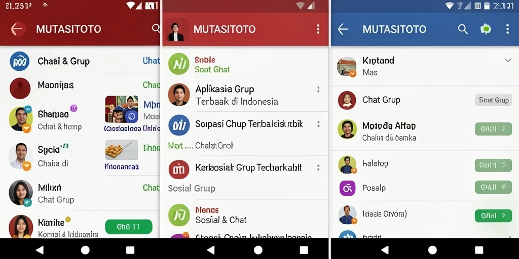 Antarmuka pengguna MUTASITOTO dengan fitur chat grup yang menarik.