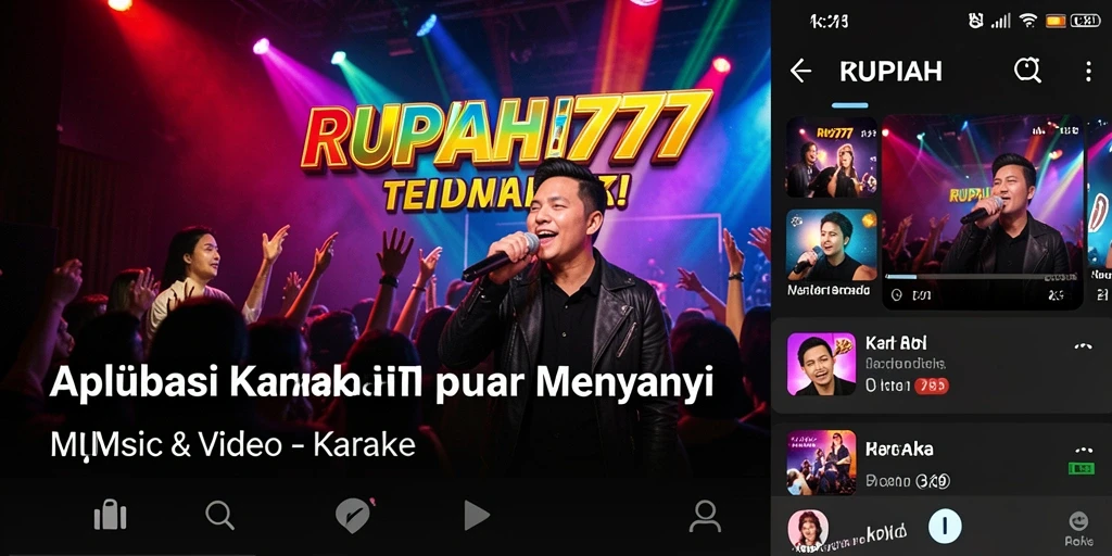 Antarmuka user-friendly RUPIAH777 dengan pilihan lagu karaoke.
